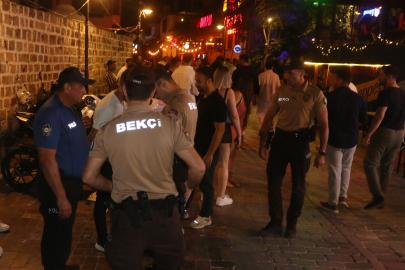 Kaleiçi'nde polis ve bekçilerden huzur ve güven denetimi